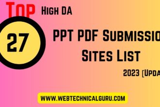 PPT PDF Submission Sites List 2023