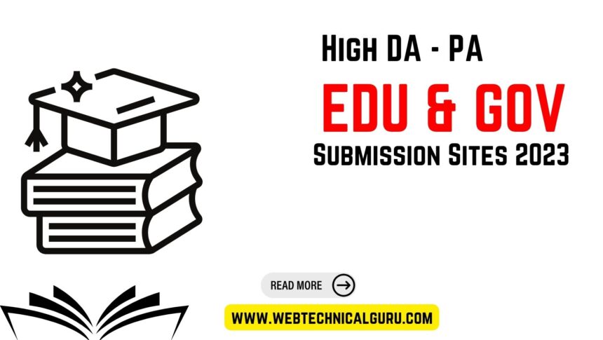 EDU & GOV Submission Sites